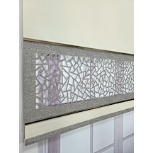 Yeni Nesil Çift Renk Lazer Stor Perde Mat Kalın Kumaşlı Renk Seçenekli Krem-gri