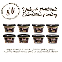 8'li Yüksek Proteinli Belçika Çikolatalı Puding 20g Protein Tek Porsiyon