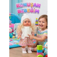 Lucia Girl Konuşan 35 Cm - Etkileşimli Kolları Bacakları Ve Kafası Et Kutulu Atkılı Oyuncak Bebek 23547973