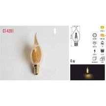 Cata 3 Adet Ct-4281 Rustik Ampul (4W)