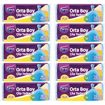 Parex Güçlü Çöp Poşeti Büyük Boy 10 x 10'lu Mavi 65 x 80 CM