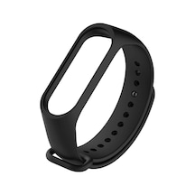 Xiaomi Mi Band 6 İçin Silikon Kordon Siyah Mi Band 6 İle Uyumlu Kordon - Siyah Çok Renkli