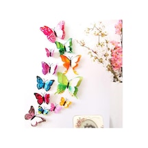 Çift Kanatlı Kelebek Özel Kelebekler 3D Pvc Duvar Ve Buzdolabı Sü