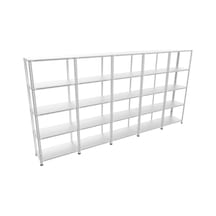 Çelikrafburada 5 Katlı 5 Li Bitişik Çelik Galvaniz Arşiv Rafı Depo Rafı Kiler Rafı 31x60x200 Dx51 Kalite Gümüş