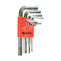 Kupa Çelik Alyan Anahtar Seti Uzun 180 mm. - 9 Parça Alyen