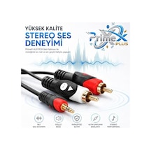 Px-aux3r 3 Metre 3.5mm Aux To 2 Rca Ses Kablosu, Telefon Laptop Pc Tablet Ses Çıkışını Amfi Hoparlör Tv Ses Sistemine Bağlama Kablosu, Kırmızı Beyaz Rca Stereo Audio Kablo
