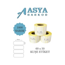 60 X 30 Kuşe Etiket 1000 Sarım
