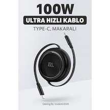100w Type-c Makaralı Hızlı Şarj Kablosu Ultra Güçlü, Dayanıklı Ve Taşınabilir Tasarım