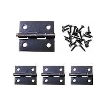 4 Adet Klasik Menteşe Oksit ve Vidaları  20x25 mm Kutu ve Sandık Menteşesi Hobi Maket