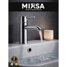 Krom Sabit Banyo Lavabo Musluğu Bataryası