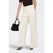 Only Onltila Loose Fit Yüksel Bel Geniş Paça Kemer Detaylı Pantolon Bayan Pantolon 15367390 Taş
