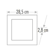 30 Watt Panel Led Armatür Sıva Üstü Kare Ct 5274 Günışığı Sarı Işık 3200k Alüminyum Kasa Beyaz