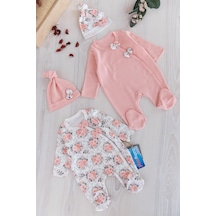 Babymod Kız Bebek Ikili Uzun Kollu Tulum Takım (437846502) Somon