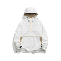 Sımıcg Salaş Günlük Giyim Kapşonlu Ceket-beyaz Beyaz