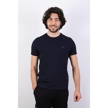 Rich Erkek Logo Baskılı T-shirt %100 Pamuk Tişört SIYAH
