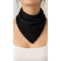 Herşeynota Siyah 52x52 Cm %100 Pamuk Fular Bandana Unisex Saç, Boyun Ve Çanta Aksesuarı Çok Renkli
