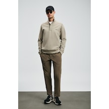 Lufian Tom Fashion Erkek Chino Pantolon Slim Fit Toprak Toprak 112190346100495 Toprak