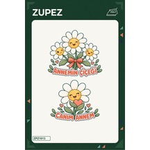 Anne Çocuk Papatya 19x25 Cm Ütüyle Uygulanan Baskı Zpz1013 - 928156853