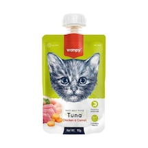 Wanpy Taze Ton Balık Tavuk Kedi Et Ezmesi 90 Gr
