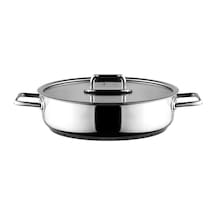 Aryıldız Colombus Metal Kulp Cam Kapak Basık Tencere - 30 Cm