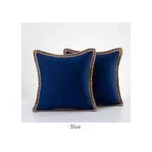 Mavi 1 Adet İskandinav Düz Renk Ev Ürün Yastık Örtüsü Alt Pamuk Keten Yastık Örtüsü Atma Kapakları Çuval Yastık & Kırlent 56805558