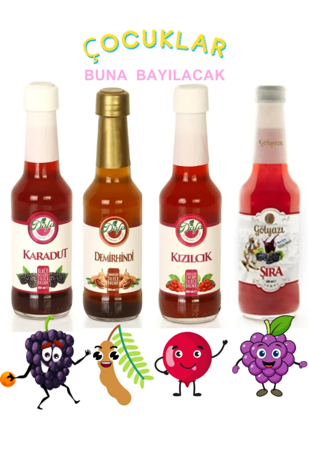 Demirhindi-karadut-kızılcık-üzüm Şıra- 250 Ml Cam Şişelerde. 4 Al 3 Öde