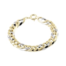 Altın Bileklik Hallow Tasarım 14K Sarı Beyaz N11.32852 Sarı Altın