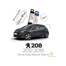 Peugeot 208 Ön Arka Silecek Seti 2012-2019 Bosch Aerotwin