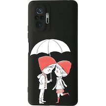 Xiaomi Redmi Note 10 Pro Uyumlu Lansman Kılıf Aşk Tasarımlı Içi Kadife Kapak-siyah Çok Renkli