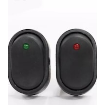 Mr-132a-2 Oval Asw Serisi 12v 20amper Ledli On-off Anahtar Kırmızı Kırmızı