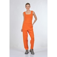 Lal Kare Yaka Kolsuz Oranj Kadın Triko 22262035 Oranj