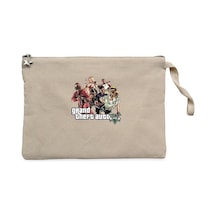 Grand Theft Auto Five Team Krem Clutch Cüzdan / El Çantası Krem