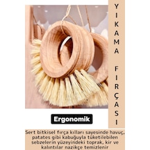 Ergonomik Kolay Tutuş Sert Bitkisel Kıllı Havuç Patates Pancar Turp Sebze Meyve Yıkama Fırçası