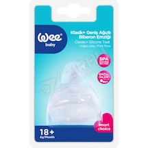 2 Adet Wee Baby Yoğun Akış Geniş Ağızlı Biberon Emziği No:3