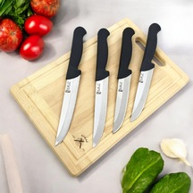 Mutfak Bıçak Seti 2 Parça Sebze Bıçağı Ultra Keskin Meyve Bıçağı Siyah