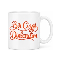 Bezos Bir Çizgi Dinlendim Tasarımlı Porselen Kupa - Model 562 Bty
