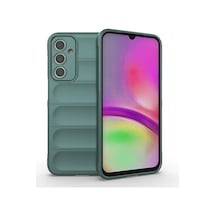 Zore Galaxy A25 Kılıf Esnek Tpu Oyuklu Arka Yüzey Tasarımlı Ogaa Etnik Silikon Kapak - Koyu Yeşil