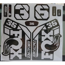 Fox 36 Bisiklet Maşa Etiketi, Kask Sticker Seti, Çıkartma Etiketi Beyaz