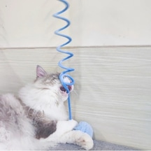 Elastik Yaylı Asılabilir Peluş Oyuncak Mavi