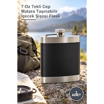 3 Adet Paslanmaz Çelik Matara 7 Oz Tekli Cep Matara Taşınabilir İçecek Şişesi Flask