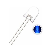 10Mm Şeffaf Mavi Led - 10 Adet
