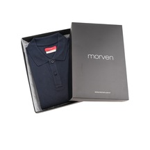 Lacivert Basic Düz Pamuk Rahat Kesim Kısa Kollu Kutulu Polo Yaka Erkek Tişört Lacivert