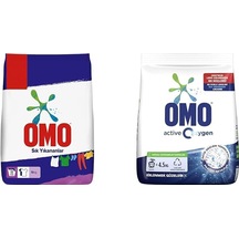 Toz Çamaşır Deterjanı Sık Yıkananlar 5 Kg 1 Omo Oxygen Toz Çamaşır Deterjanı Beyazlar İçin, 4.5 Kg 1