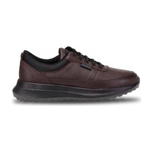 King Paolo L1378 Erkek Hakiki Deri Memory Foam Klasik Sneaker Kahverengi