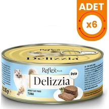 Reflex Plus Delizzia Kıyılmış Ton Balıklı Yetişkin Konserve Kedi Maması 85 Gr 6 Adet
