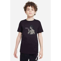 Tshirthane Bruce Lee Baskılı Unisex Çocuk Siyah T-Shirt