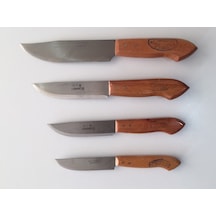 4 Lü Mutfak Bıçağı Seti - Ahşap Saplı Osmaniye Bıçağı Ali Umuş