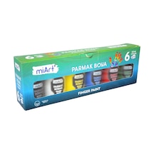 Parmak Boya Seti 6 Renk 90 Ml Çok Renkli