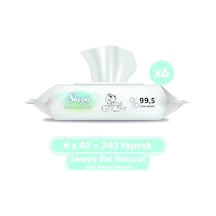 Sleepy Bio Natural Islak Bebek Havlusu 6 X 40'Lı