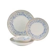 Güral Porselen Marine 24 Parça 6 Kişilik Porselen Yemek Takımı Desenli